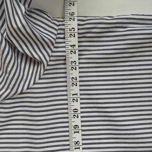 Country Store Striped Embroidered Butterfly Button Down Blouse 1X Gray White - Picture 12 of 16